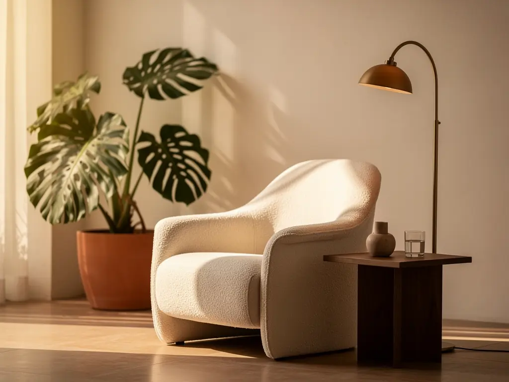 Sala con sillón de diseño y muebles nuevos y usados en León